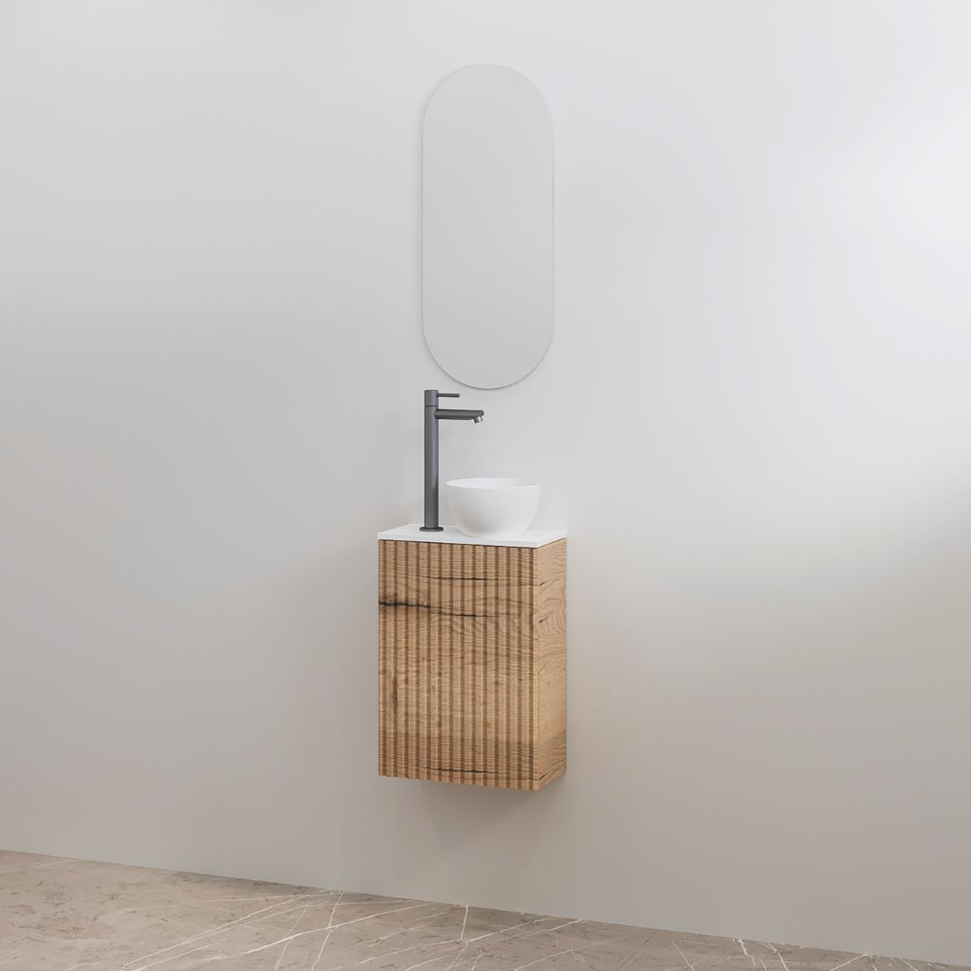 BD - toiletmeubelset Mali Halifax onderkast + Mat-wit meubelblad