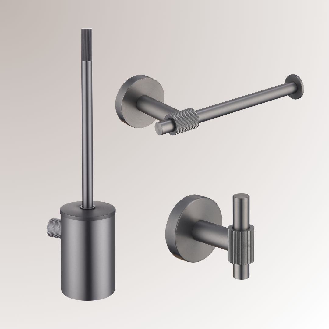 BD - One-pack High-End Moya toilet accessoires set Gunmetal
