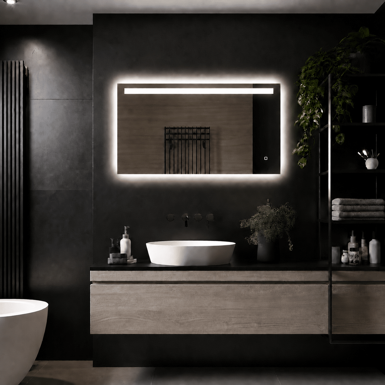 Badkamerspiegel Ambi LED 100x60